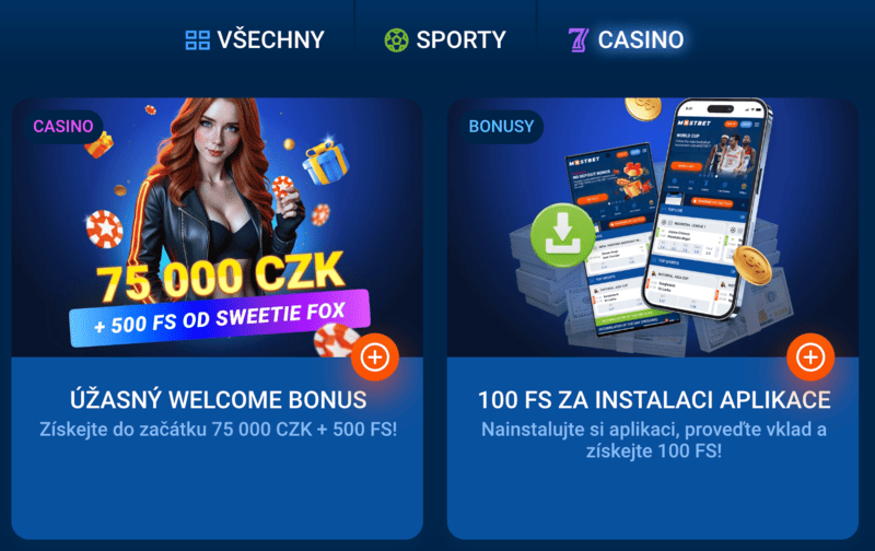 Mostbet – kasino a sportovní bonusy Bonusy kasina a sportu Mostbet CZ